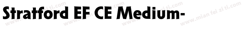 Stratford EF CE Medium字体转换
